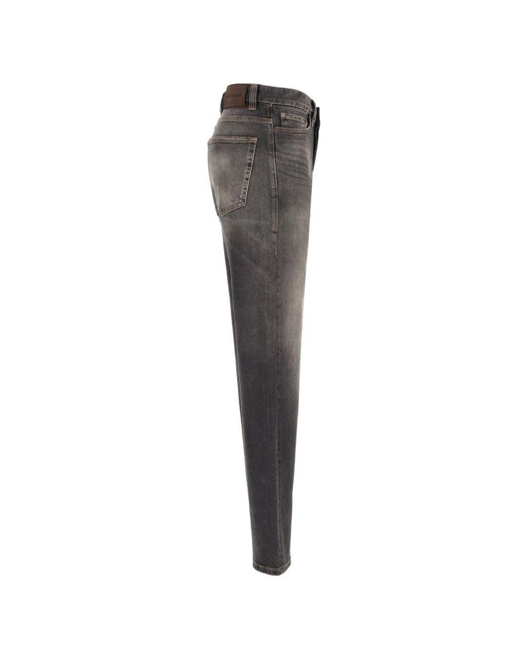 Emporio Armani Gray Denim Cotton Jeans for men