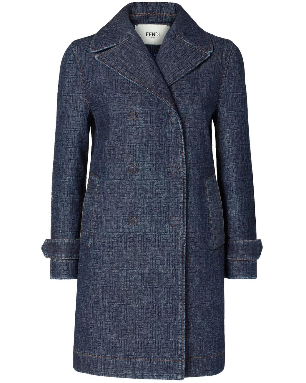 Fendi Blue Dark Ff Denim Jacket