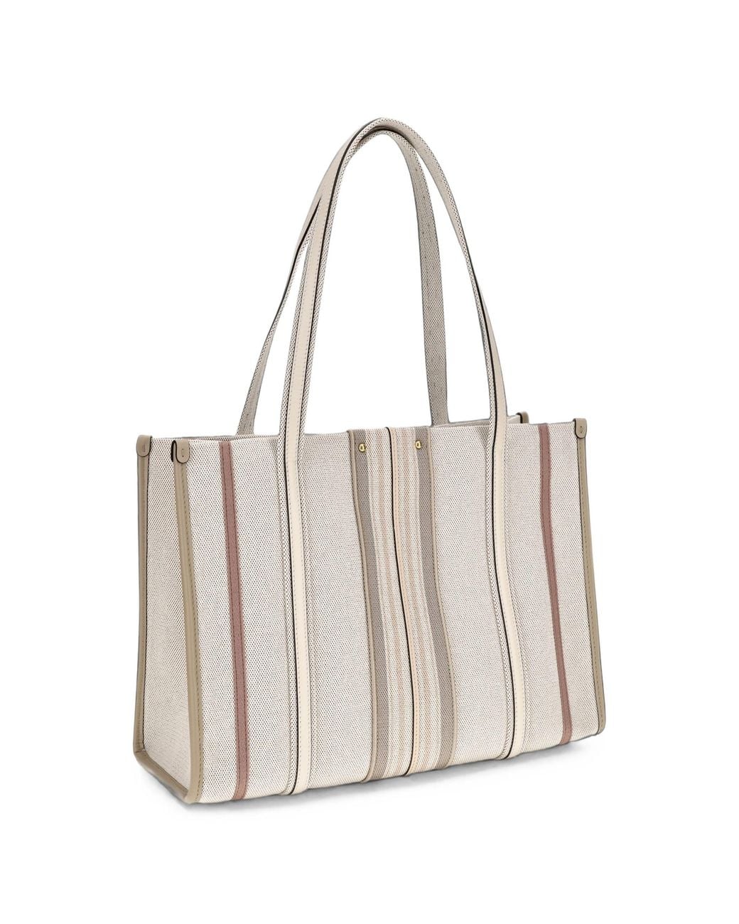 Chloé White Chloé Woody Loop Canvas Tote