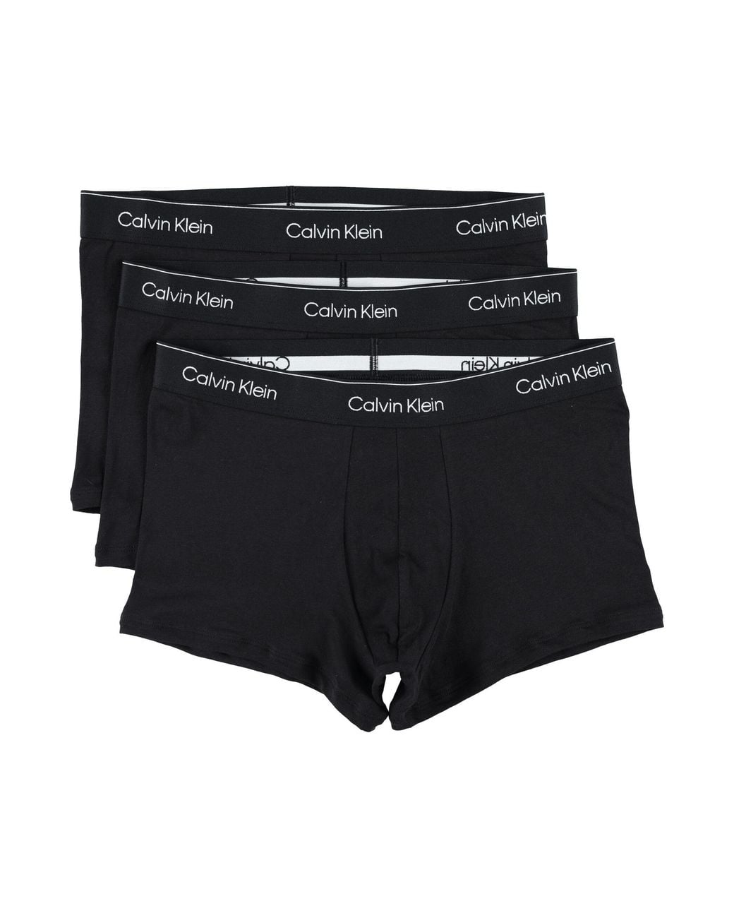 Calvin Klein Black 3-Pack Icon Cotton Stretch Trunks for men