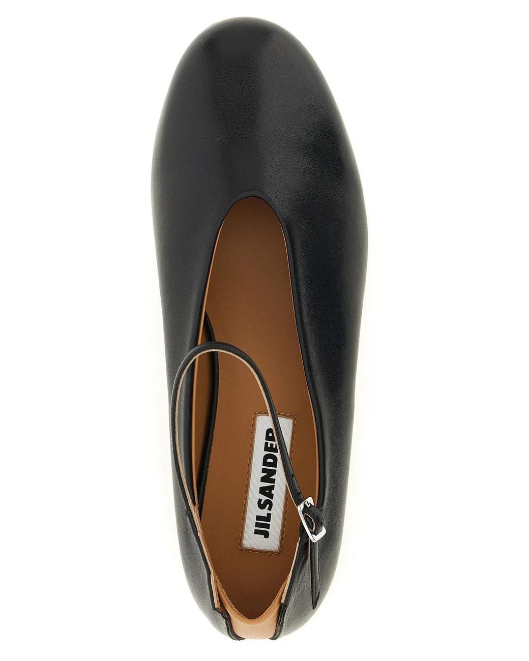 Jil Sander Black 'Elyss' Ballet Flats