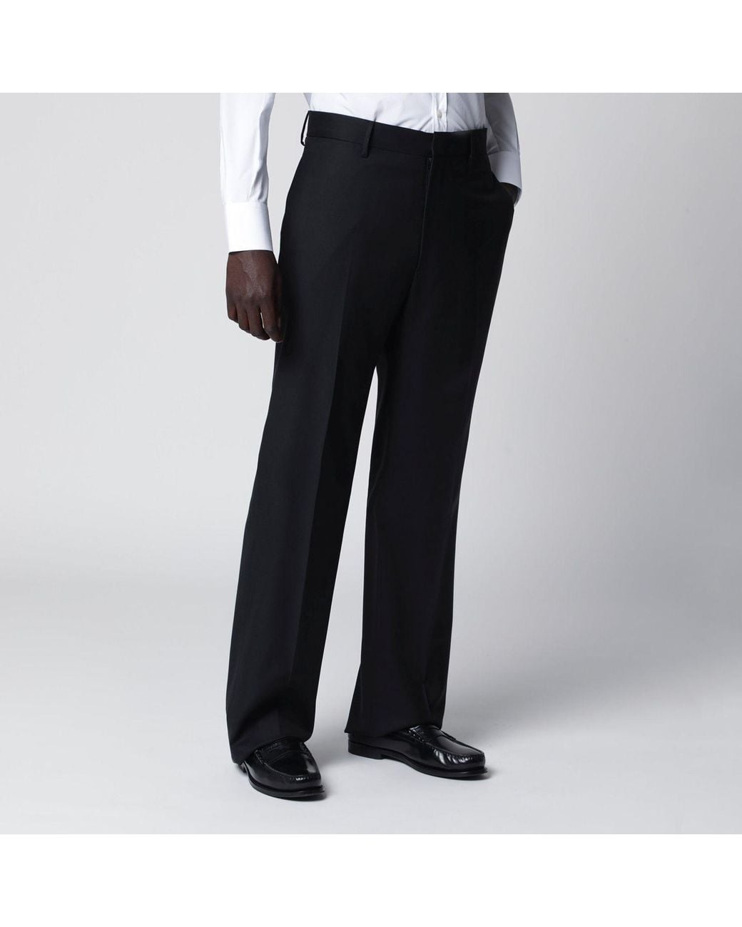 Tagliatore Black Double-Breasted Wool Suit for men