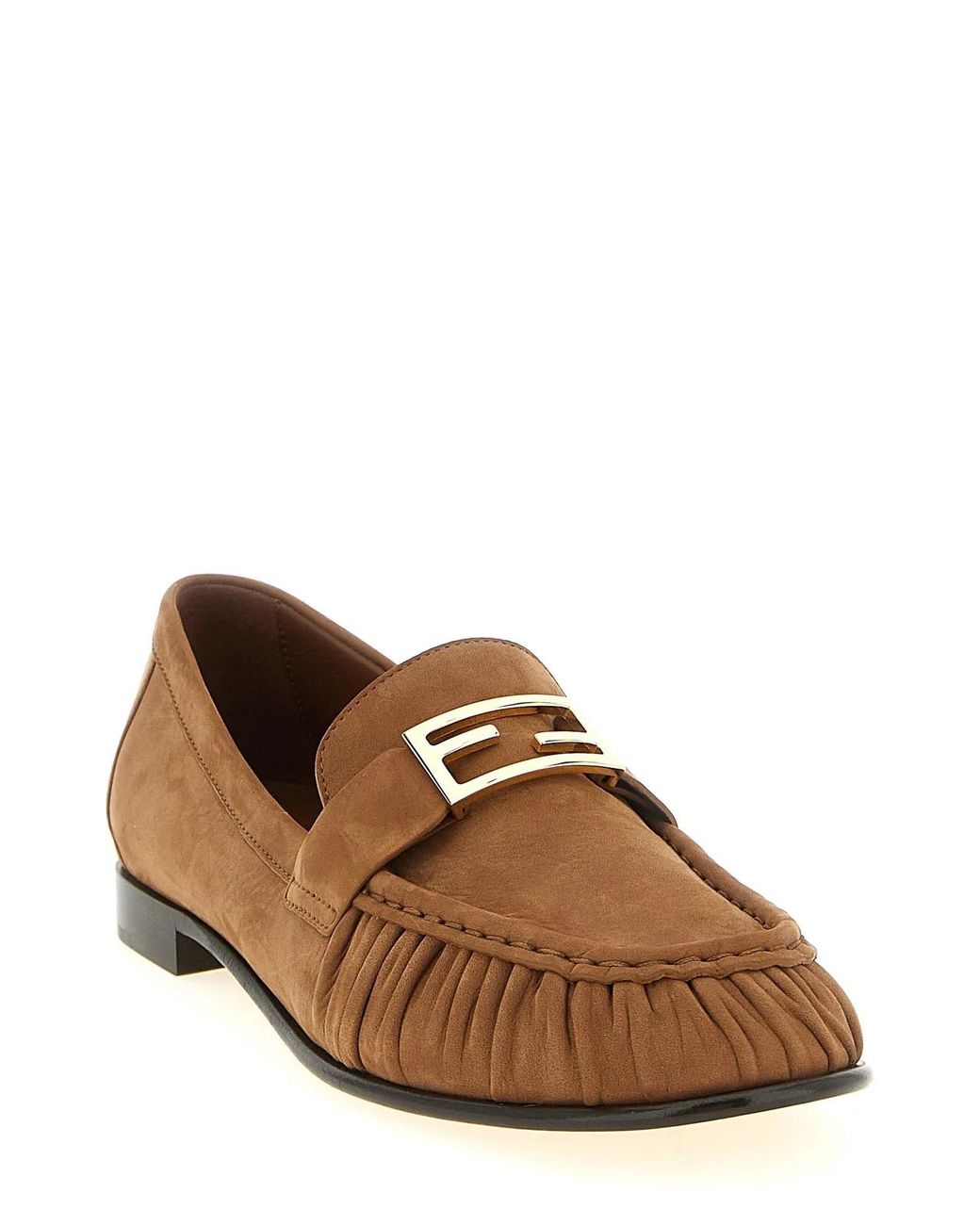 Fendi Brown 'Baguette' Loafers