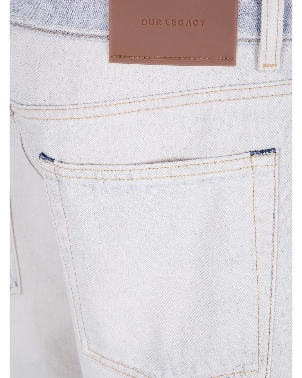 Our Legacy White Jeans Washed for men