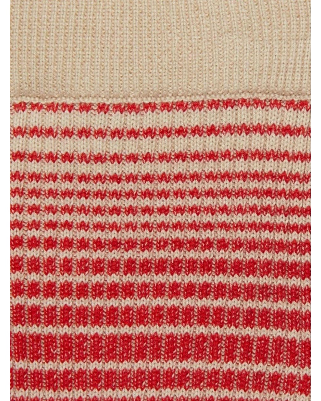 Gucci Red B Bermuda Co Rib St W/Stripes