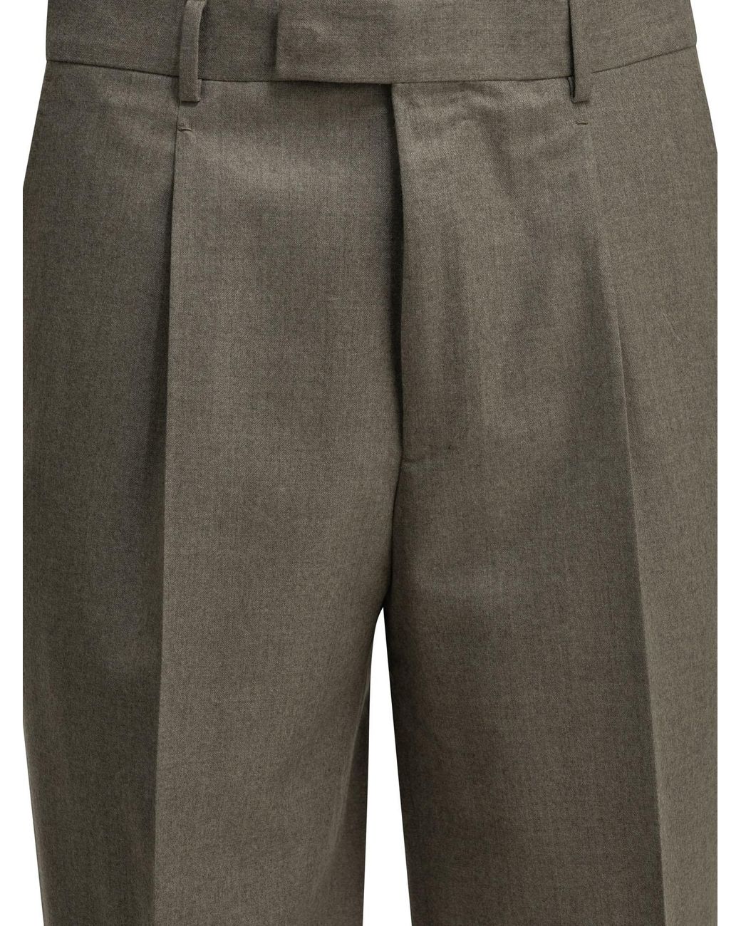 Zegna Gray Tailored Wool Pants for men