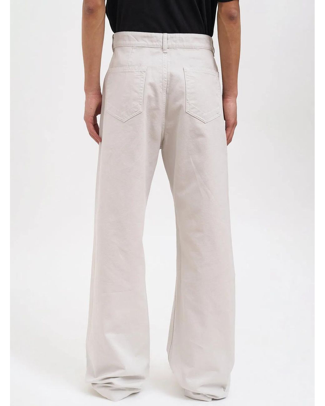 Rick Owens White Geth Cotton Jeans for men