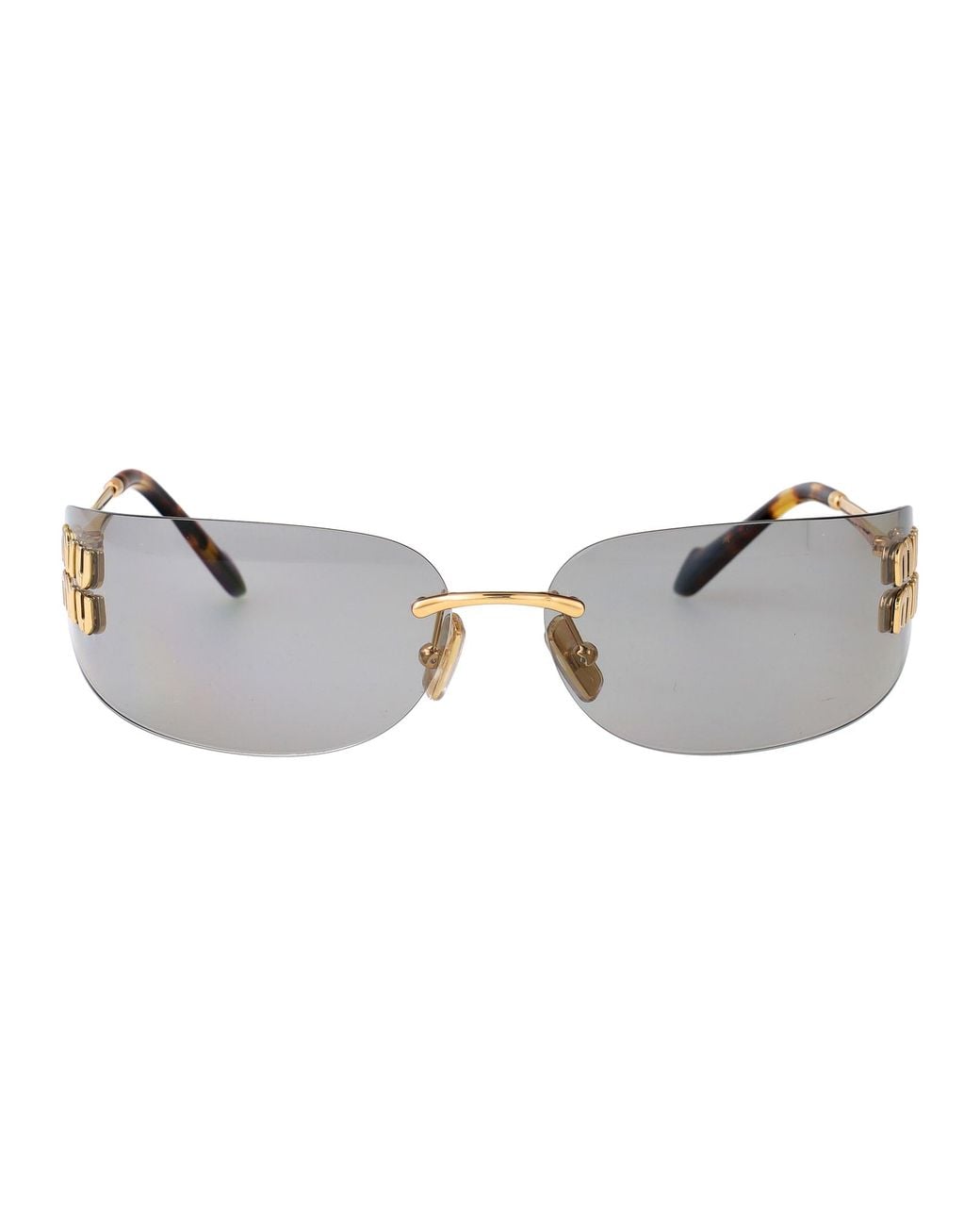 Miu Miu Gray Metallic Sunglasses