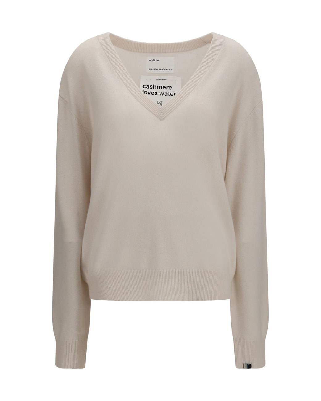 Extreme Cashmere White N°492 Ben Cashmere Sweater Kashmir/Capra Hircus