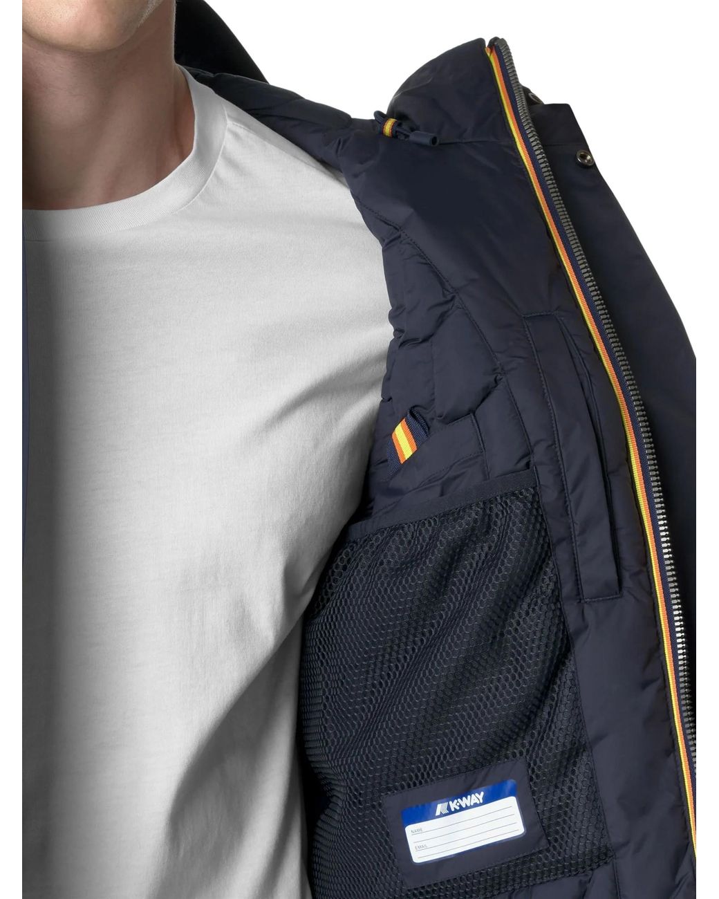 K-Way Blue Jacken Bonded Padded for men