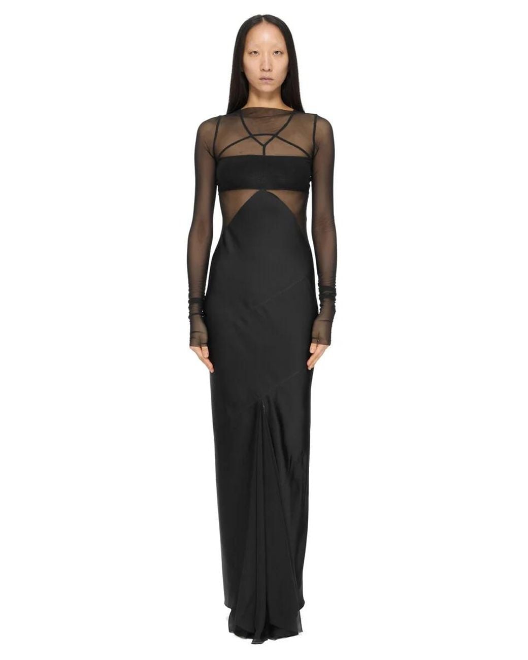Rick Owens Black Combo Maxi Dress