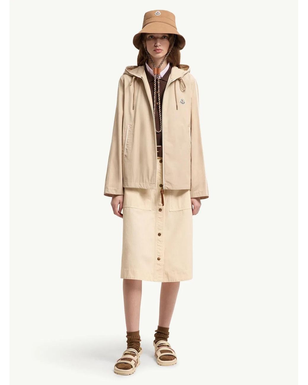 Moncler Natural Hooded Jacket Sarracenia