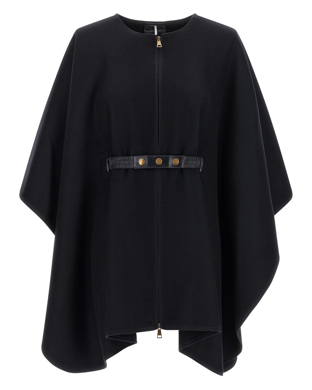 Moncler Black Two-Material Cape