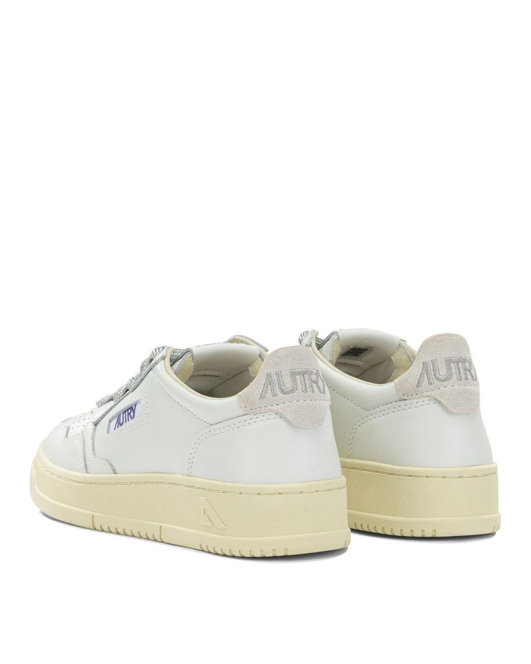 Autry White "Medalist Low" Low-Top Sneakers