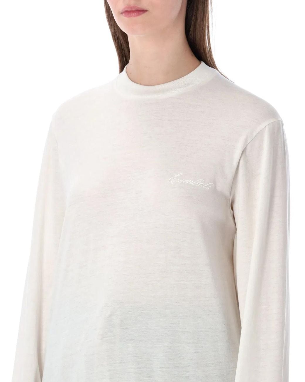 Fear Of God White Essentials Fear Of God Classic Ls Tee