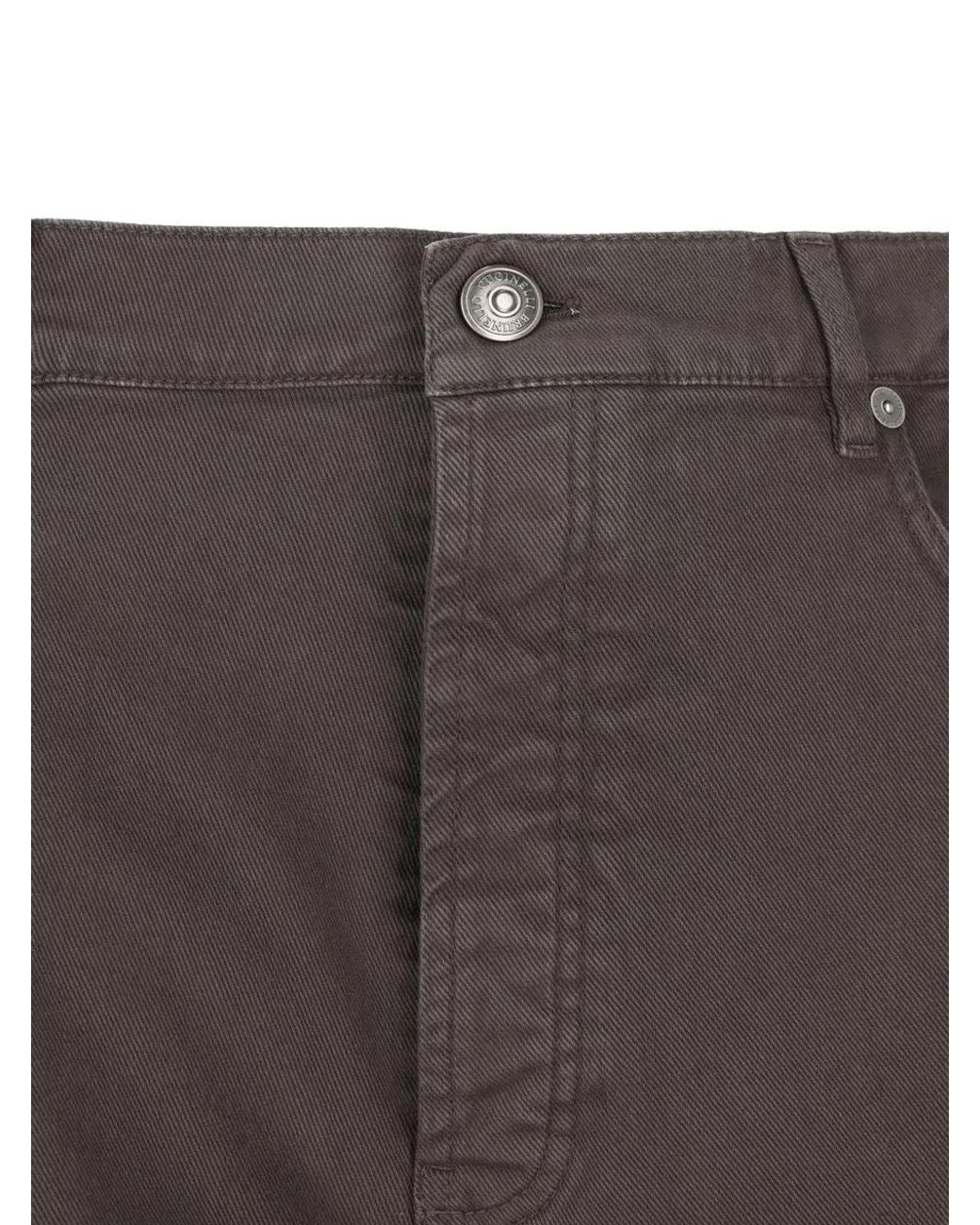 Brunello Cucinelli Gray Five Pockets Jeans for men