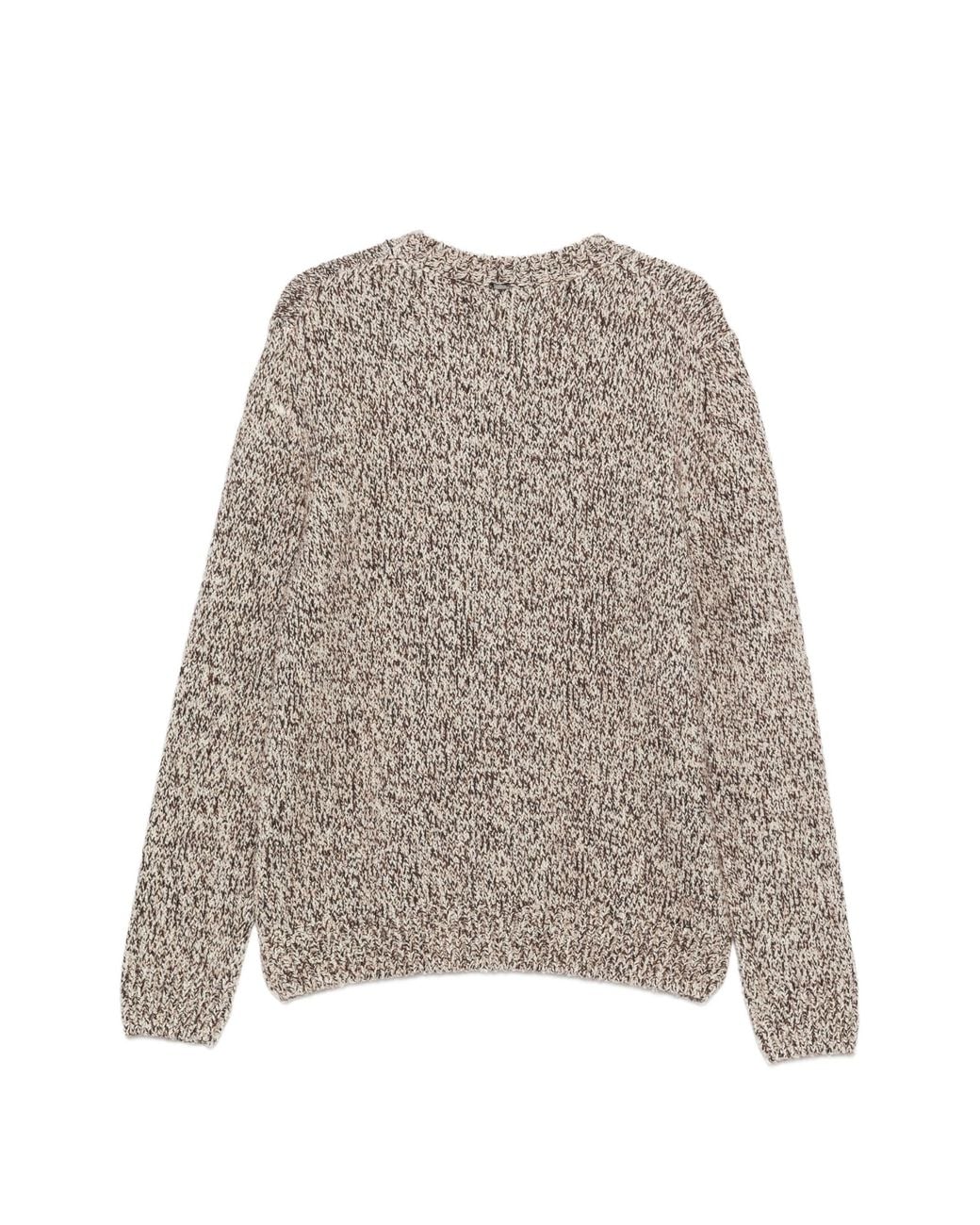 Herno Natural Cable-Knit Melange Sweater for men