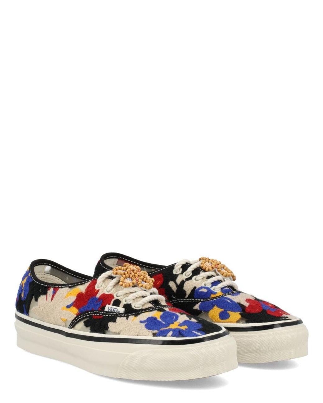Vans White Multicolour Textile Sneakers