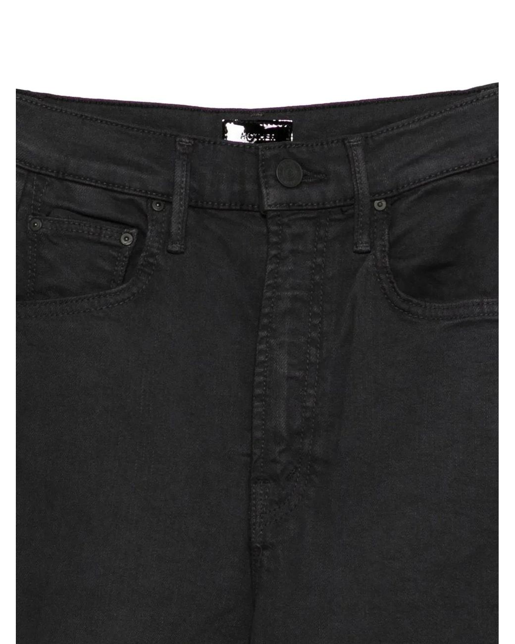 Mother Gray Faded Cotton Lyocell Elastane Pants