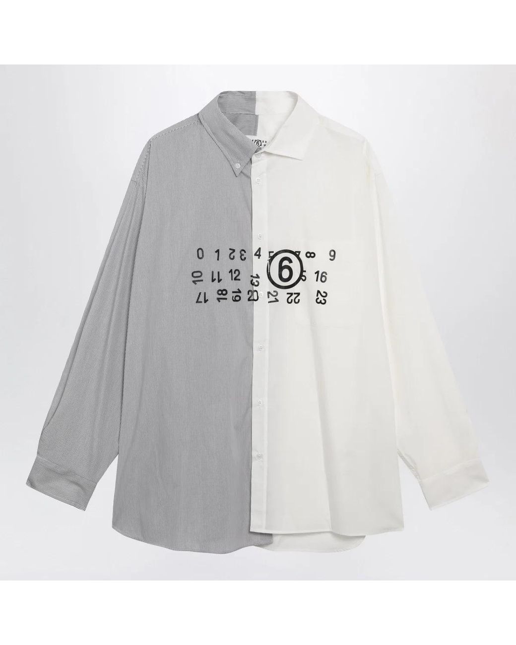 MM6 by Maison Margiela White Cotton Poplin Shirt for men