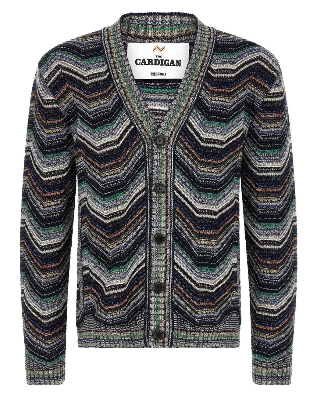 Missoni Black Zigzag Cardigan for men