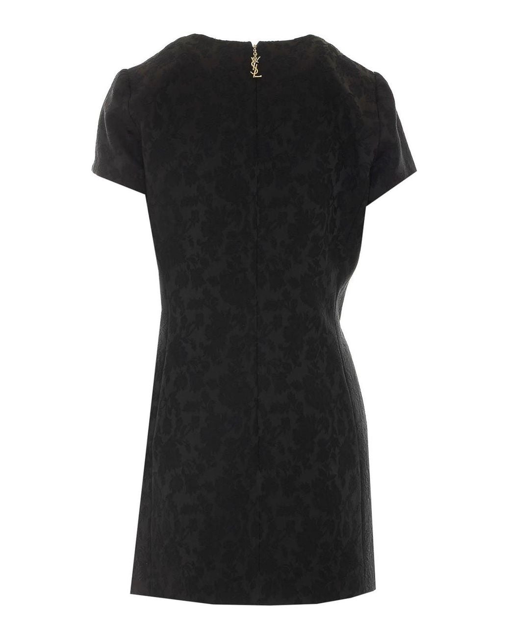 Saint Laurent Black Floreal Mini Dress