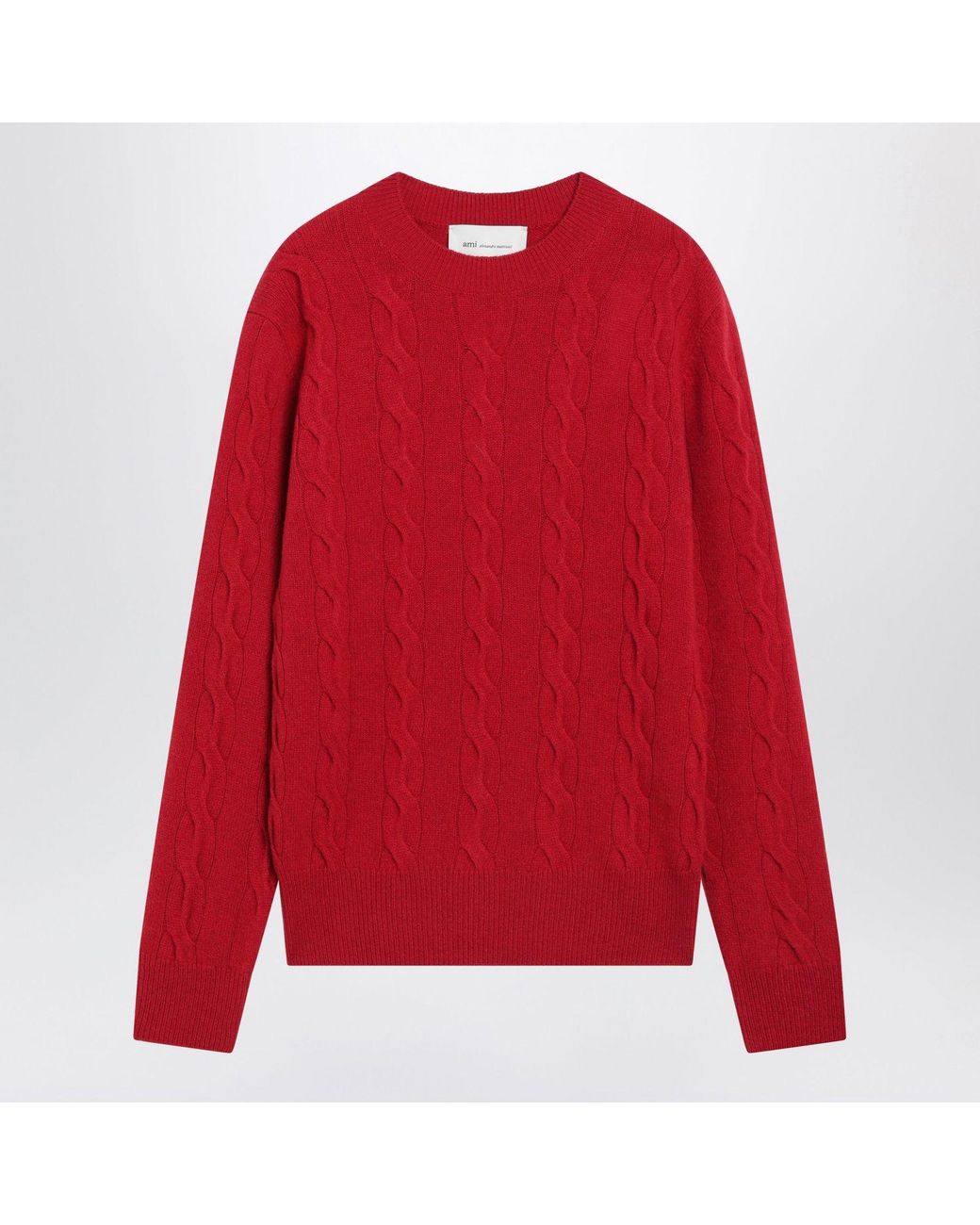 AMI Red Merino Wool Sweater