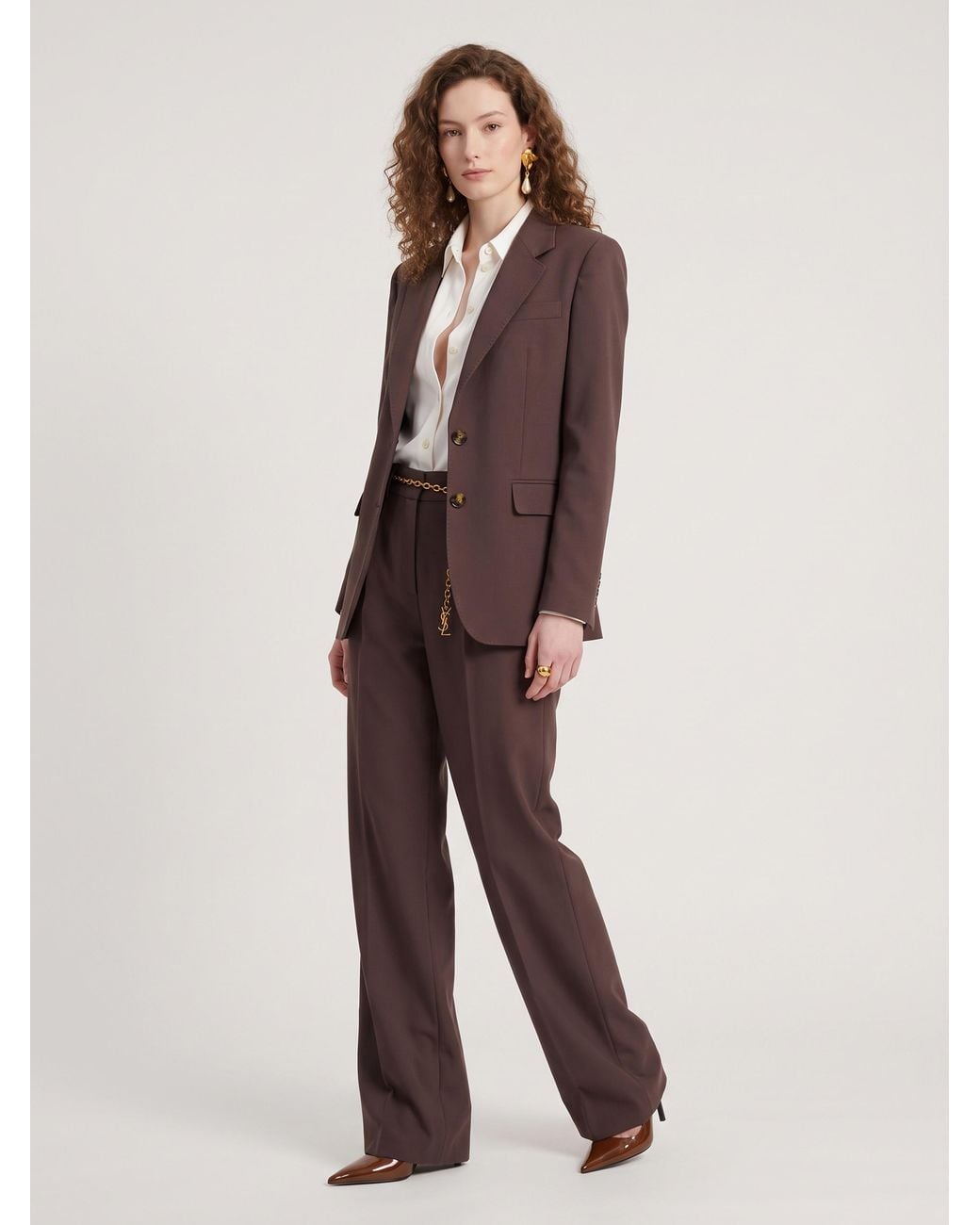SUTTON NEW YORK Brown Single-Breasted Jacket
