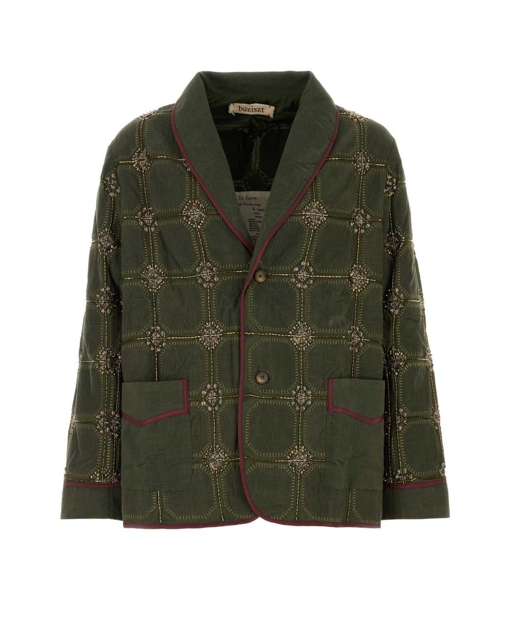 BAZISZT Green Latier Jacket for men