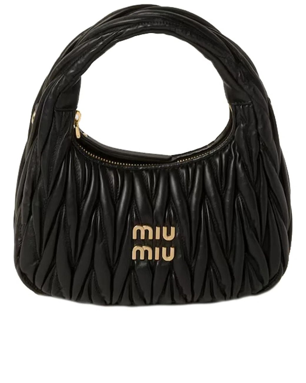 Miu Miu Black Borsa Hobo Wander