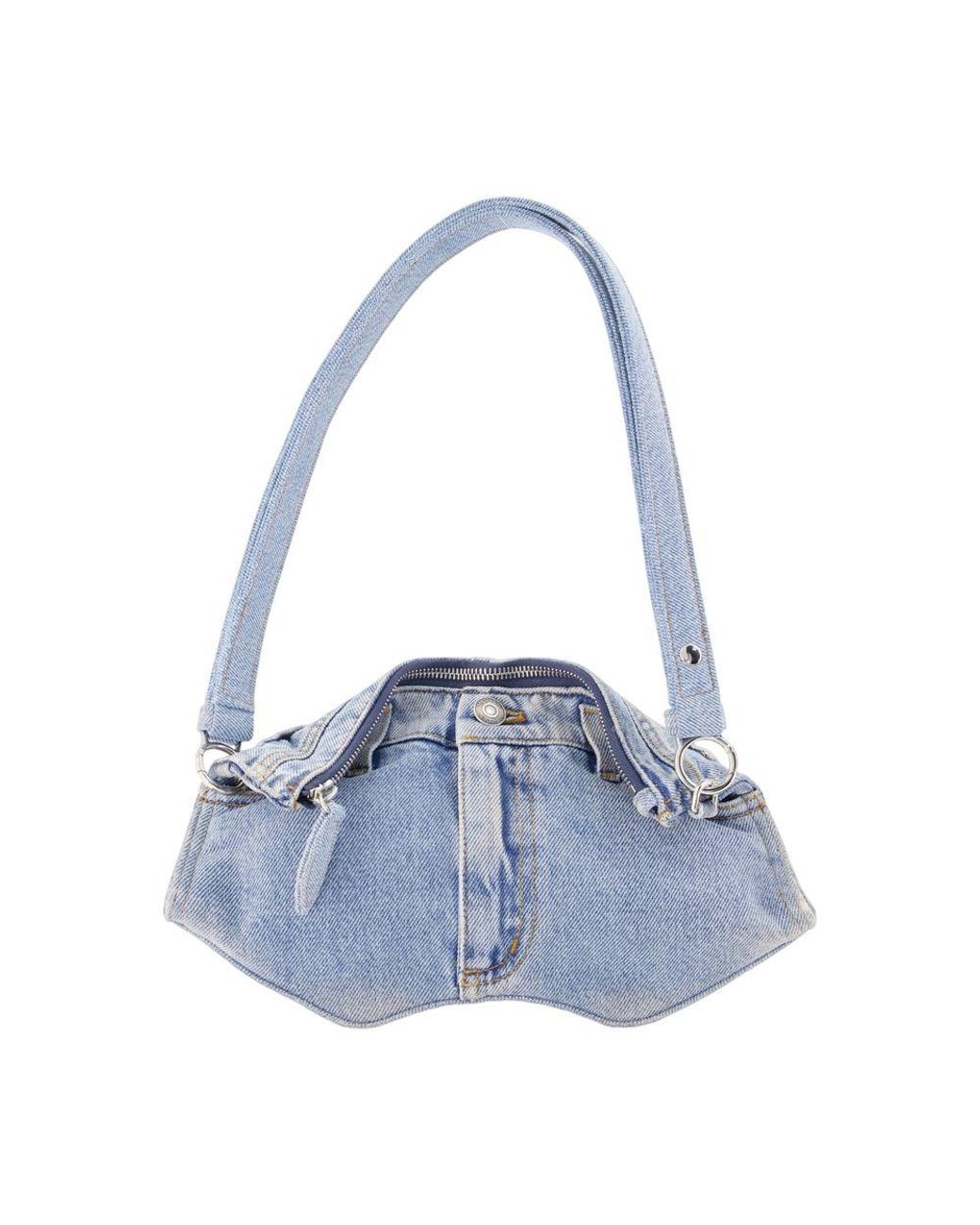 McQueen Blue Manta Shoulder Bag