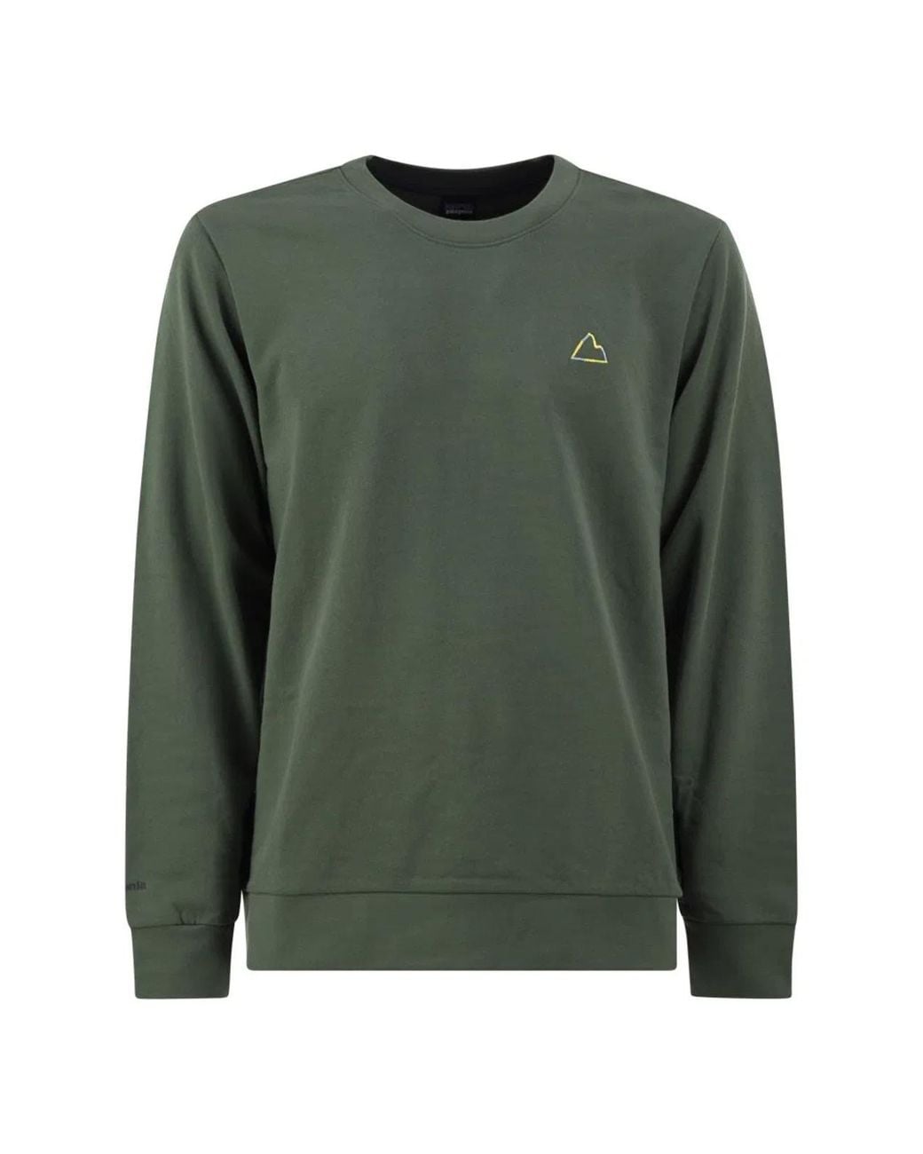 Patagonia Green Organic Cotton Mountain Logo Crewneck Sweatshirt for men