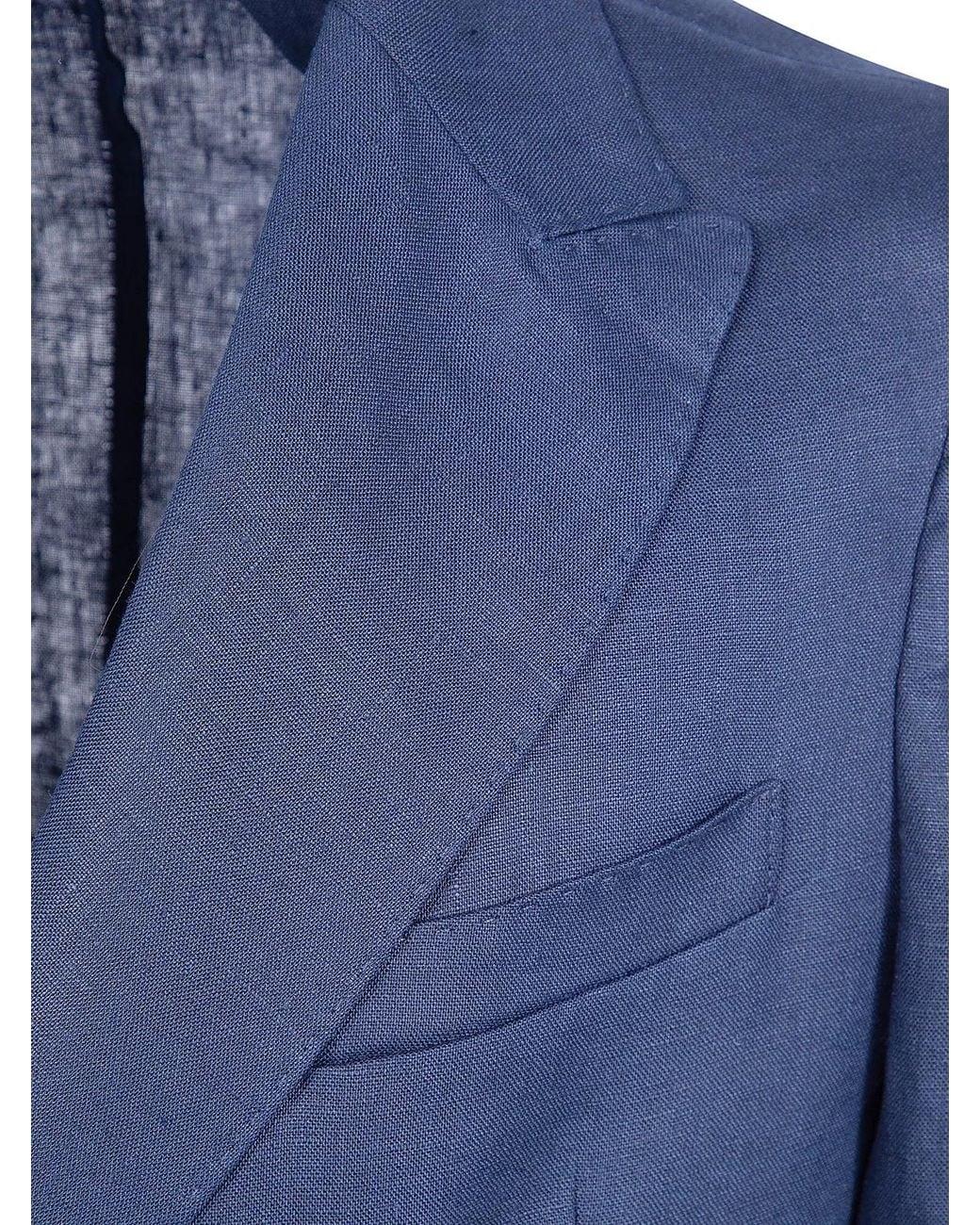 Michael Coal Blue Pure Linen Suit for men