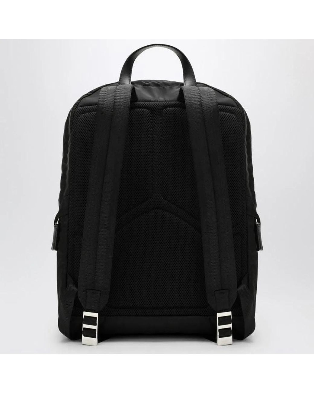 Prada Black Eco-Friendly Mini Backpack With Premium Leather Accents for men