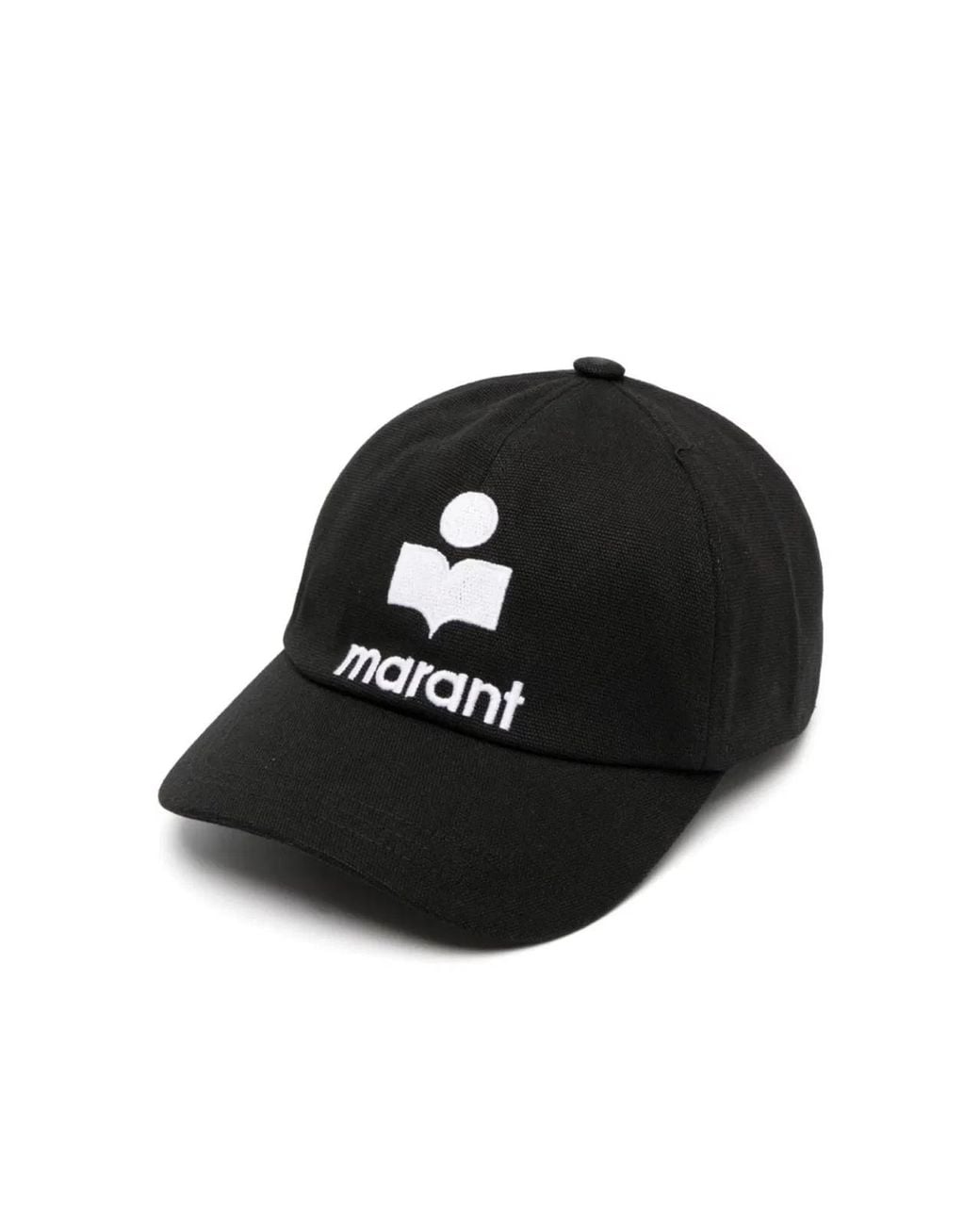 Isabel Marant Black Tyron Logo Baseball Cap