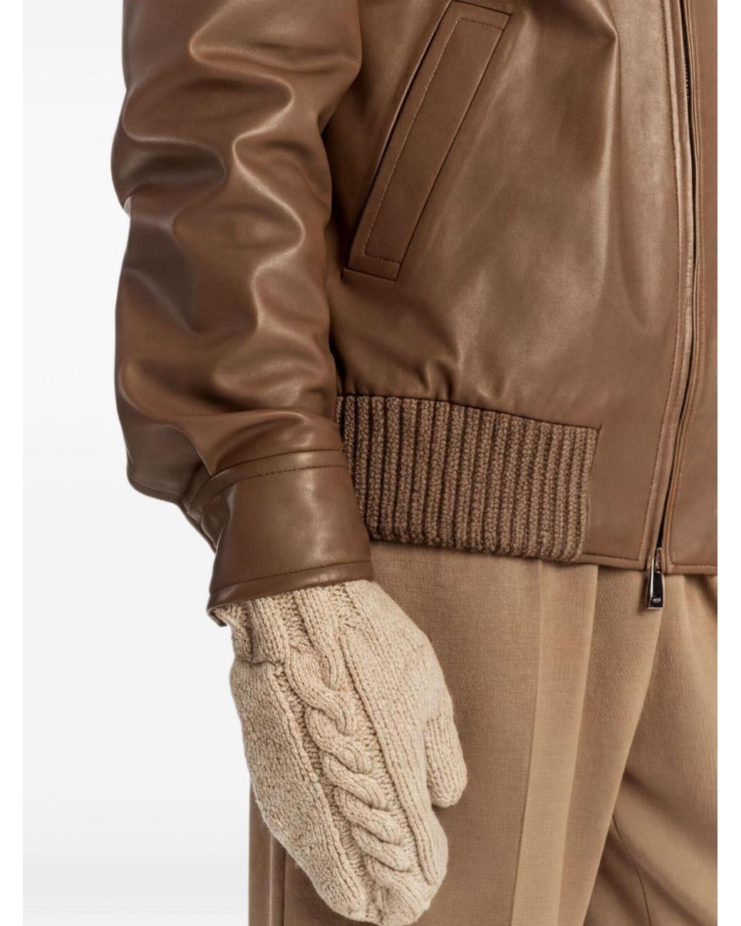 Malo Brown Walnut Cashmere Gloves