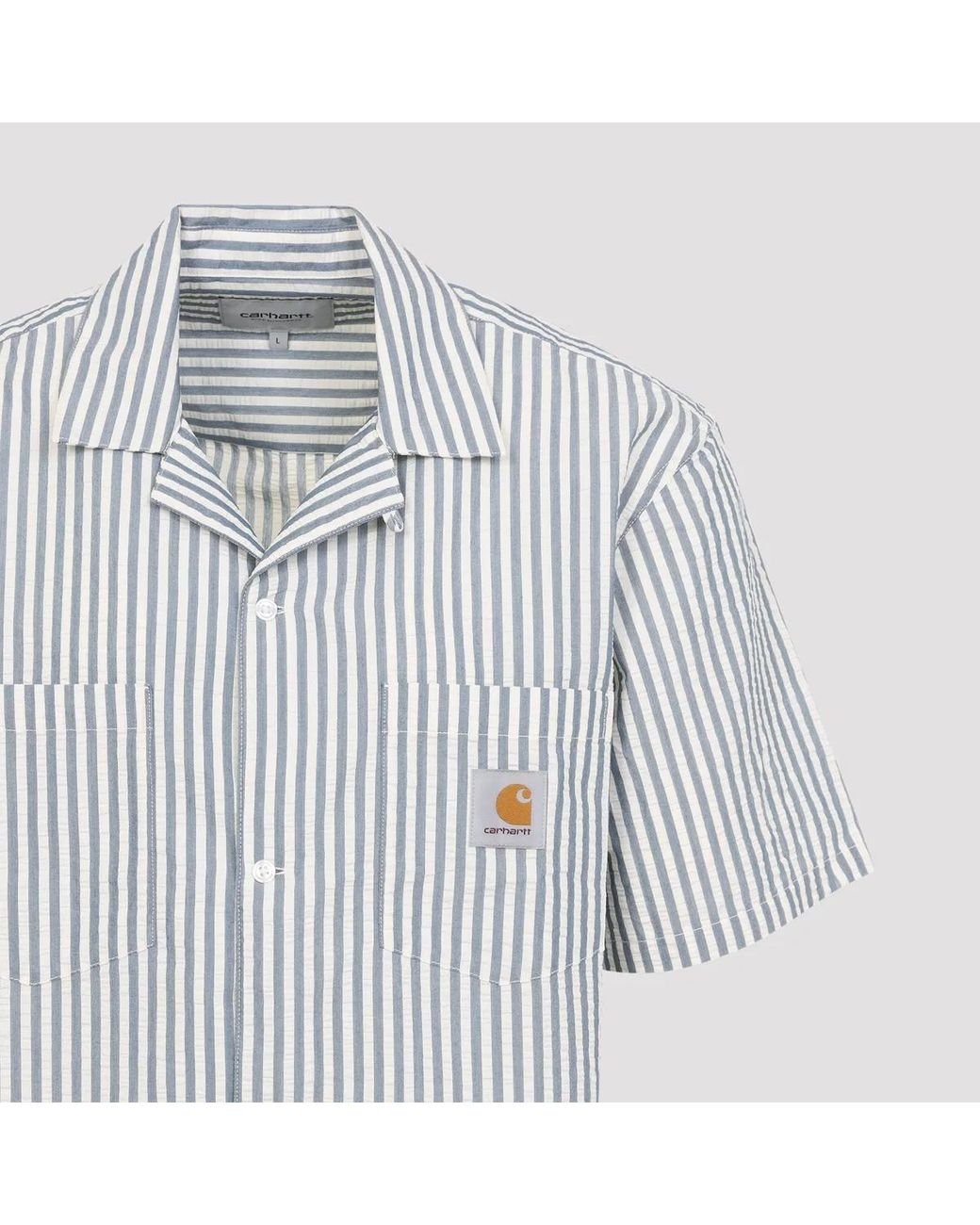 Carhartt Blue Leavel Cotton Shirt for men
