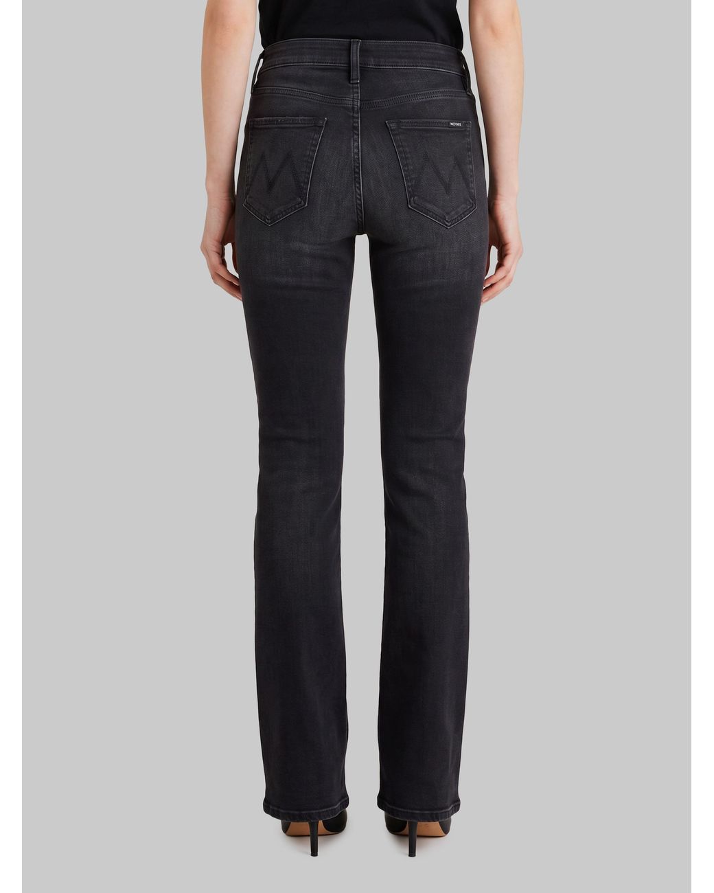 Mother Black The Jinx Heel Jeans