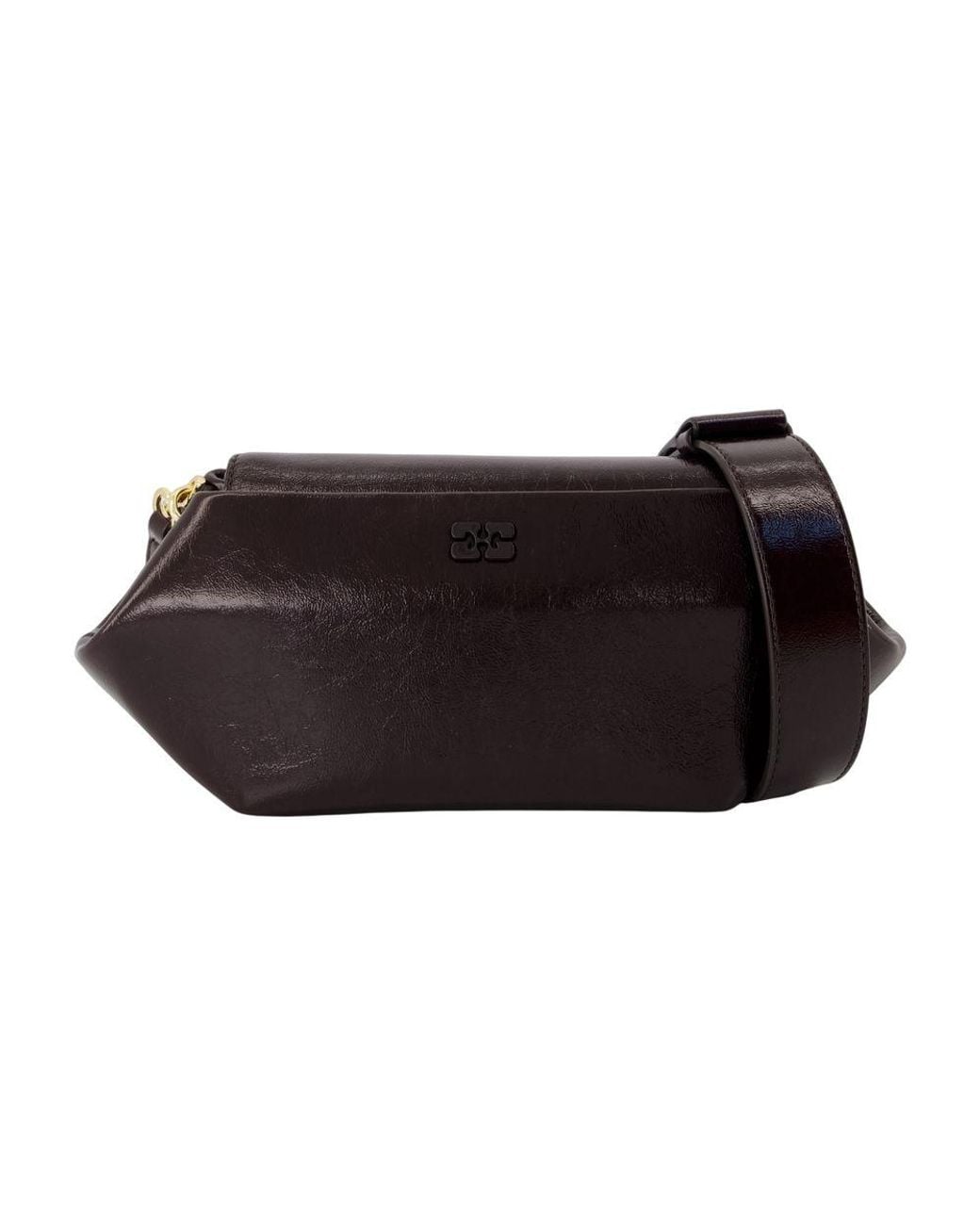 Ganni Black Bou East/West Shoulder Bag