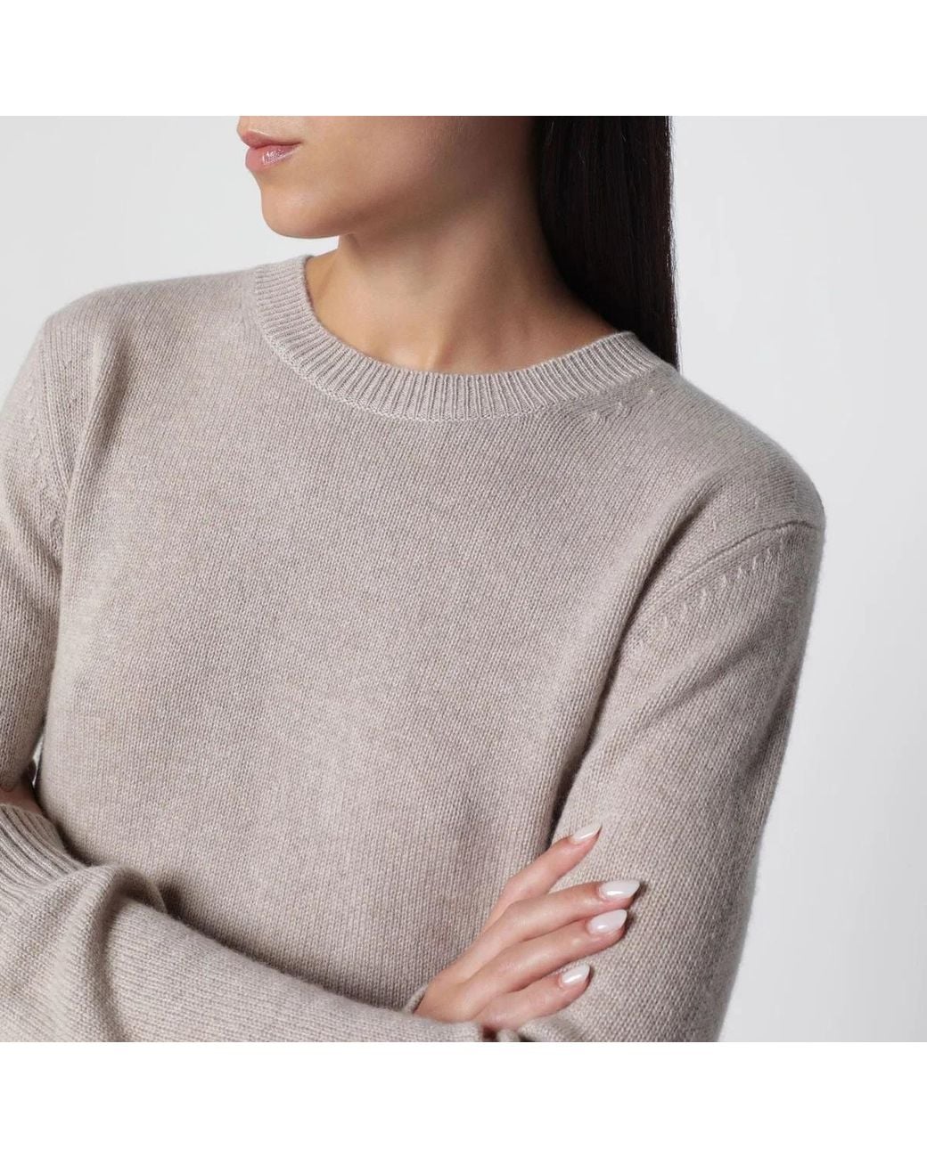 Lisa Yang Gray Mable Crewneck Sweater