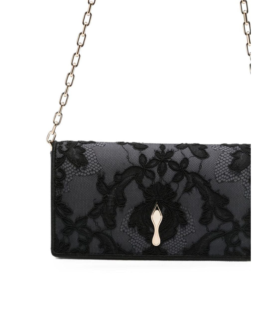 Christian Louboutin White Bwttina Satin Clutch