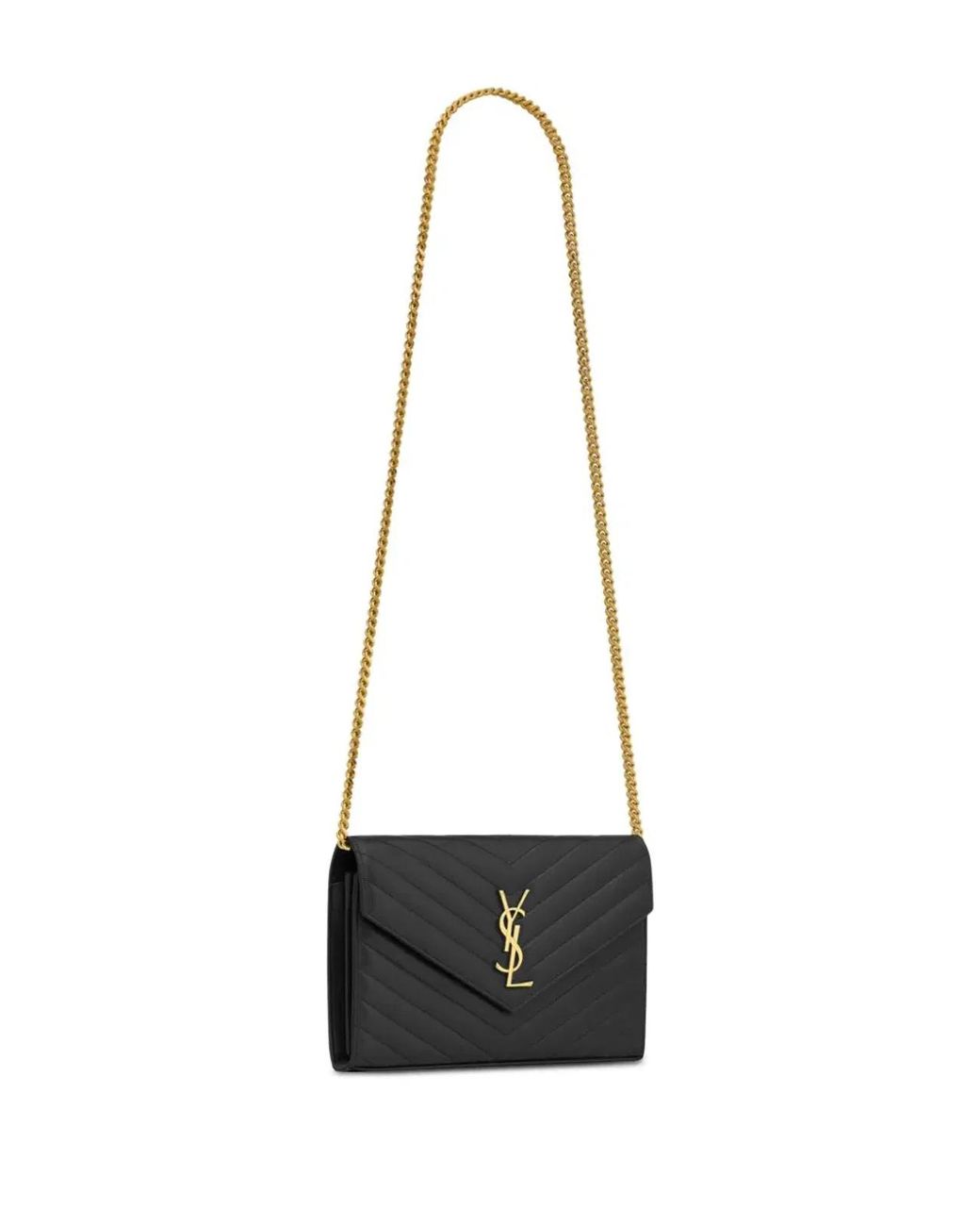 Saint Laurent White Leather Cassandre Clutch