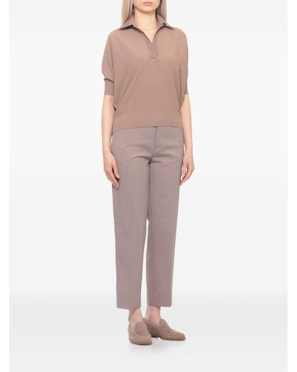 D.exterior Brown D Exterior Viscose Polyamide T Shirt