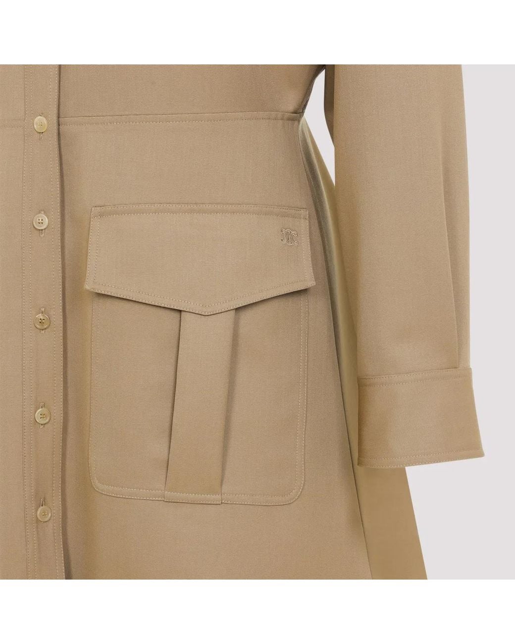 Céline Natural Wool Mini Dress