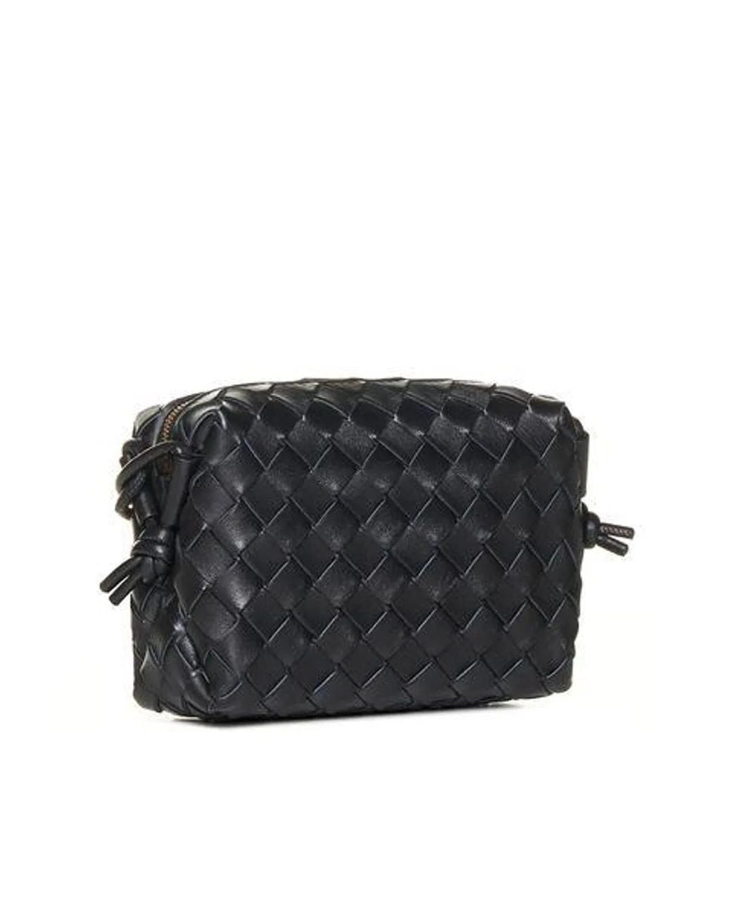 Bottega Veneta Black Mini Loop Crossbody Handbag