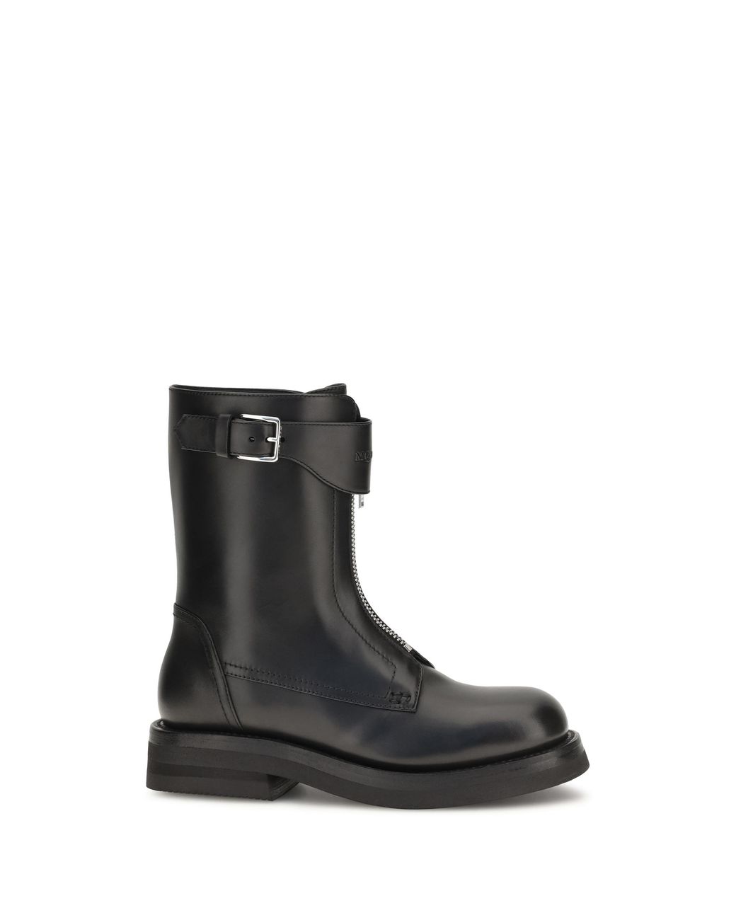 McQueen Black Leather Boots