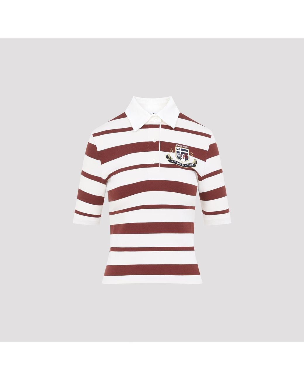 Acne Red Ecru Polo