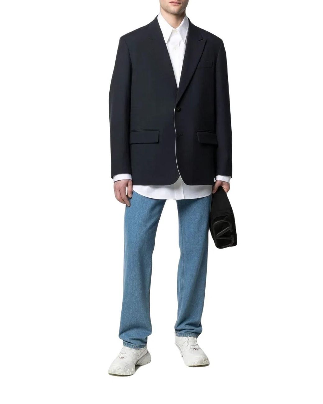 Valentino Blue Vlogo Buttons Blazer for men