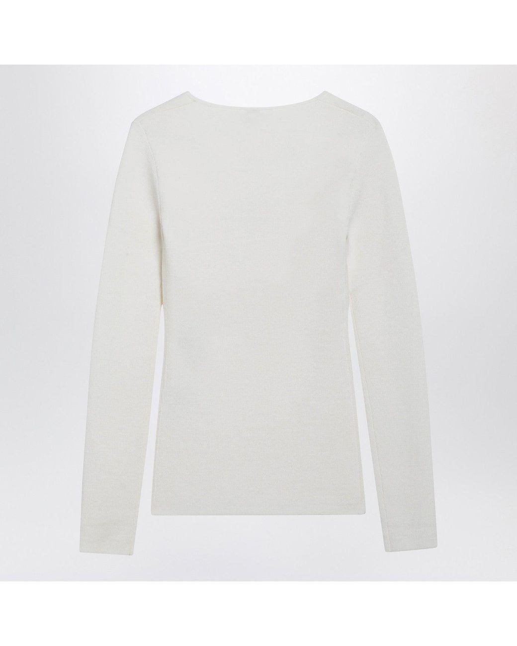 Totême White Compact Sweater