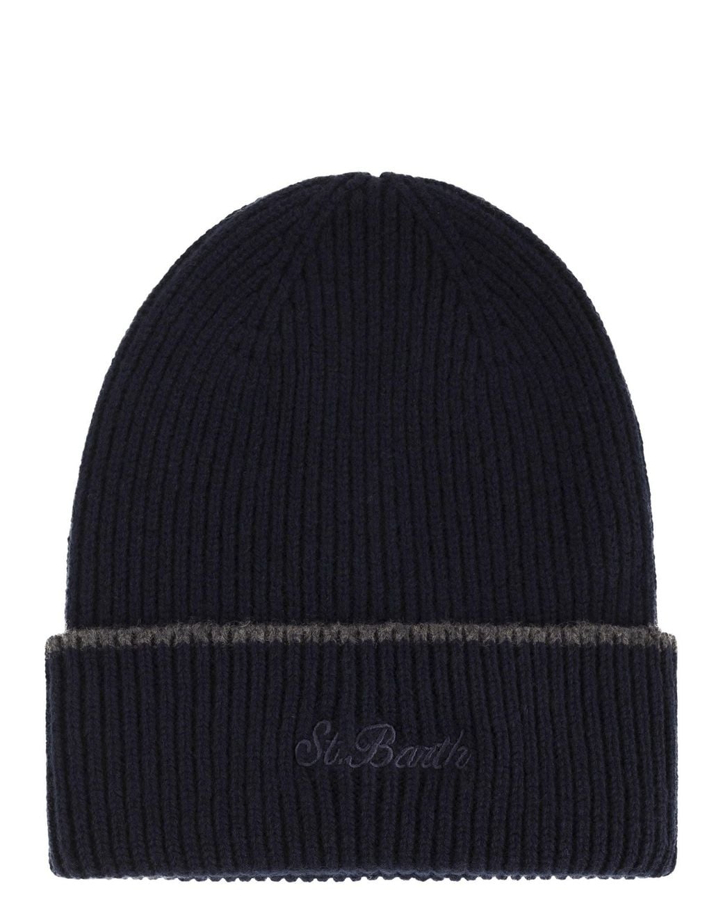 Mc2 Saint Barth Green Gift Box With Merino Wool Beanie And Scarf for men